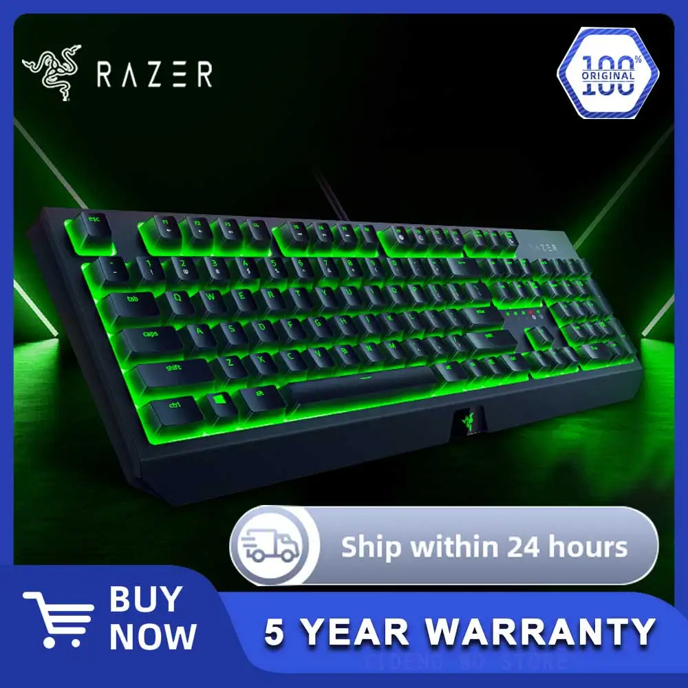 Razer BlackWidow X clavier de jeu mécanique filaire sans clé 87 touches ordinateur portable bureau Esports clavier rétro-éclairage vert Razer BlackWidow X clavier de jeu mécanique filaire sans clé 87 touches ordinateur portable bureau Esports clavier rétro-éclairage vert