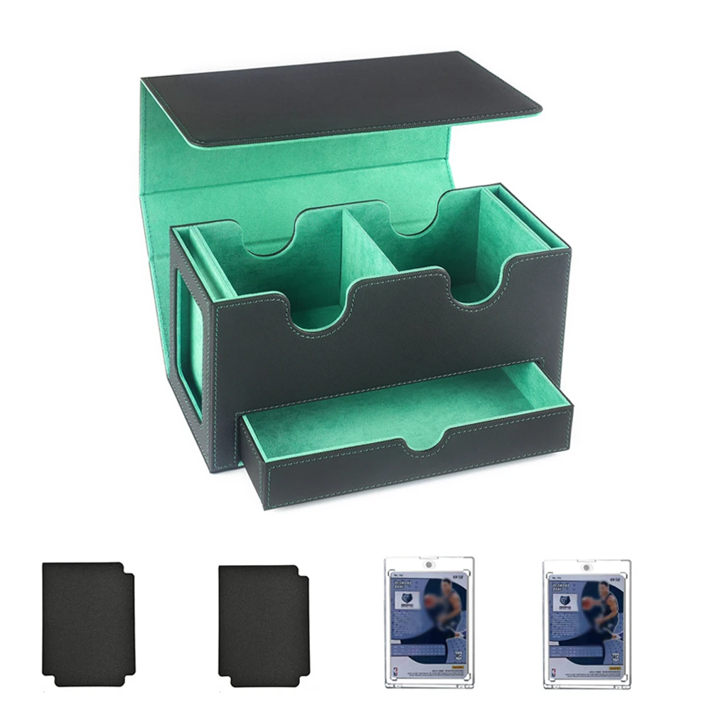 Commander Trading Card Deck Storage Box, MTG Magic the Gathering, Triple Sleeved TCG Game Case Collection