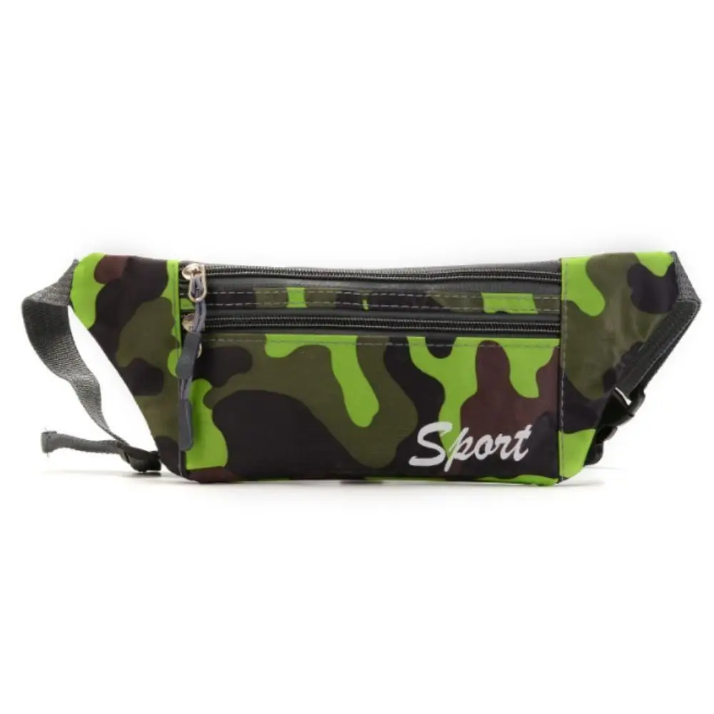 Ultra Light Camo Waist Bag Headphone Hole Large Capacity Running Bag Stratification Storag Sport Waist Bag Outdoor