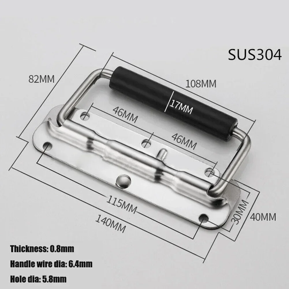 Maniglie per armadietti Manopole per cassetti Maniglia a molla in acciaio inossidabile Cassetta degli attrezzi Maniglia per porta per mobili per guardaroba Hardware industriale pieghevole