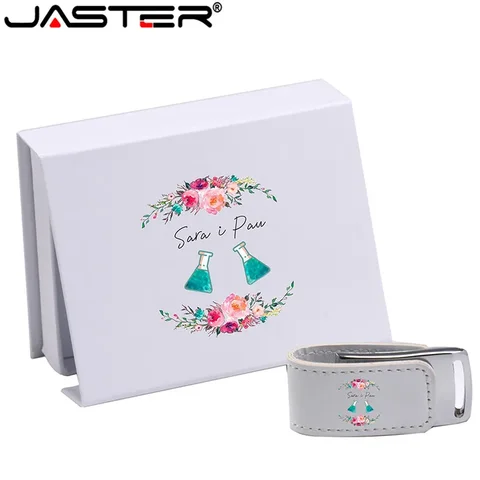 Кожаный флеш-накопитель JASTER USB 2.0 - стильный и компактный — детальный вид товара