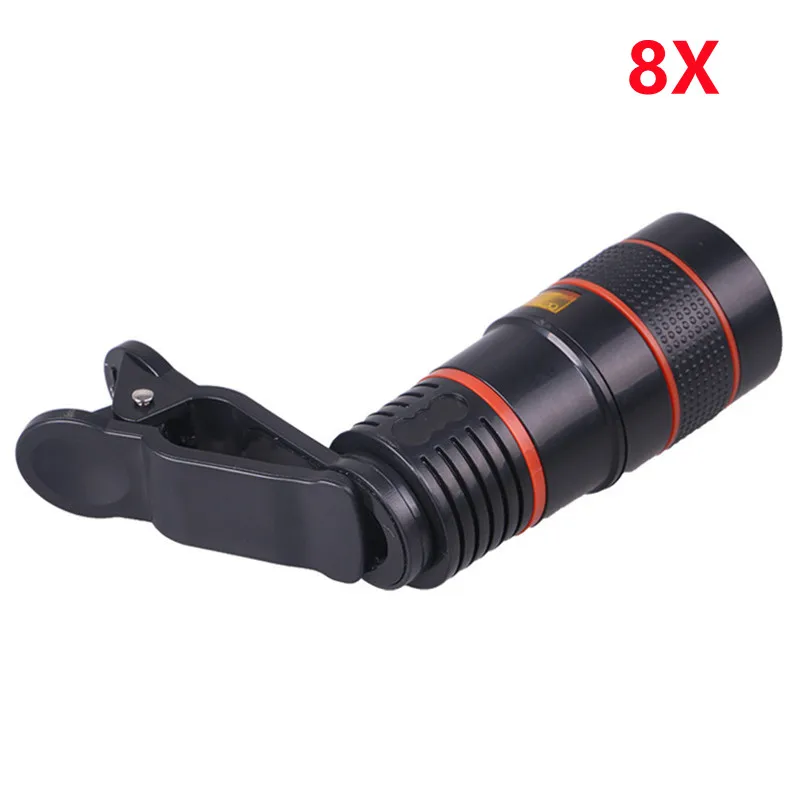 Lens Universal Clip 20X/12X/8X Zoom Phone Camera Telephoto Lens Monocular Telescope Phone Universal Optical Telescope Lens Kit