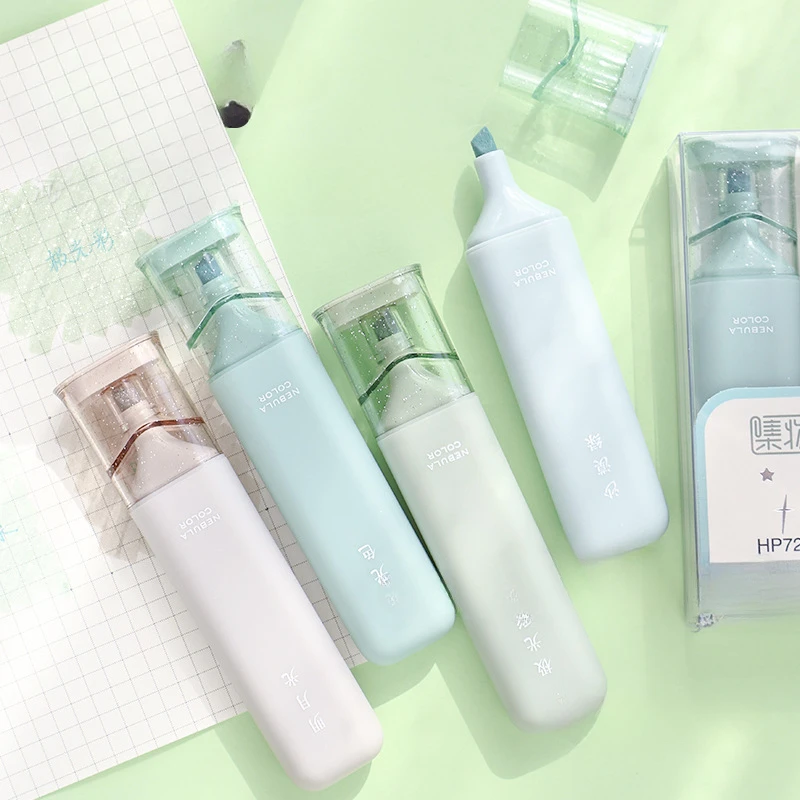 Flash Highlighter High Beauty Eye Care Student Hand Account Marking Note Number Highlighter Set Paint Markers