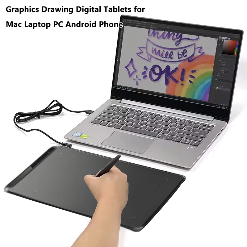 HavaPen hu851 جهاز كمبيوتر لوحي للرسومات 8X5 بوصة أقراص الرسم للهواتف أندرويد الكمبيوتر ماك قلم رقمي بطارية قلم توقيع مجاني