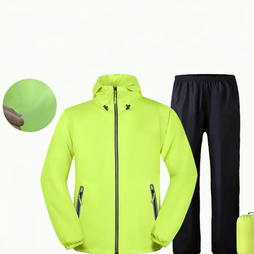 Durable Waterproof Rain Gear Suit Breathable Split Raincoat Pants For Outdoor Work Motorcycle Commuting Protective Set