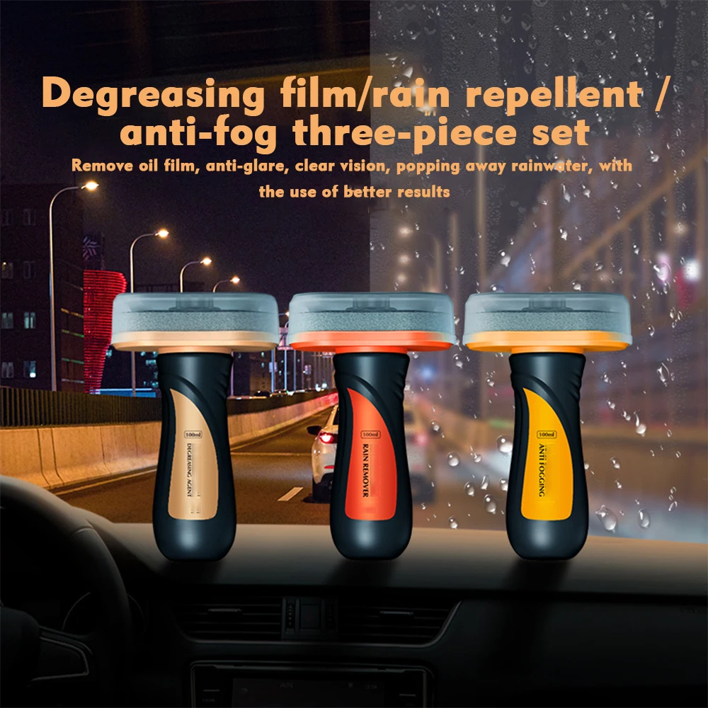 

Car window glass anti fog and rainproof oil film remover, windshield anti fouling agent coating, defogging paint cleaner