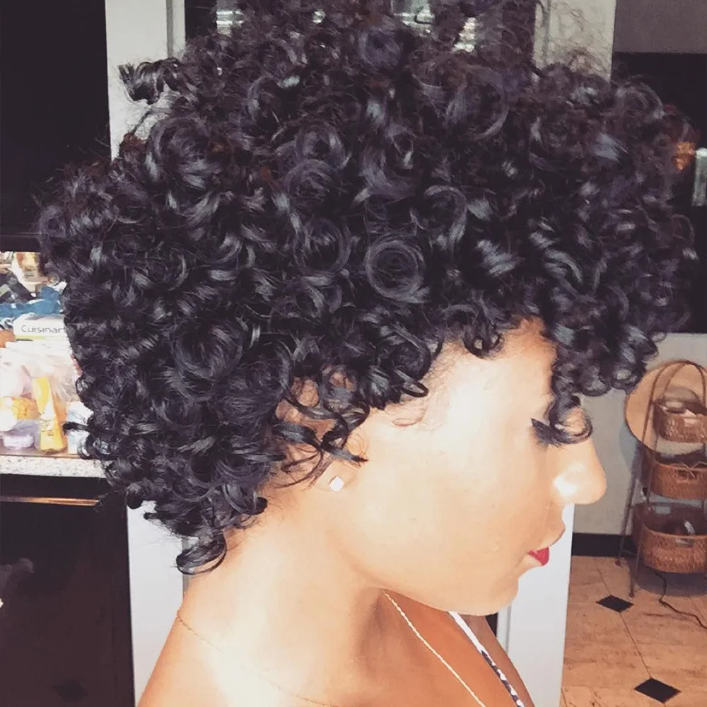 Peruki z ludzkich włosów pixie cut dla czarnoskórych kobiet, kręcone peruki z ludzkich włosów, peruki z ludzkich włosów wykonane w całości maszynowo, tanie peruki z ludzkich włosów.