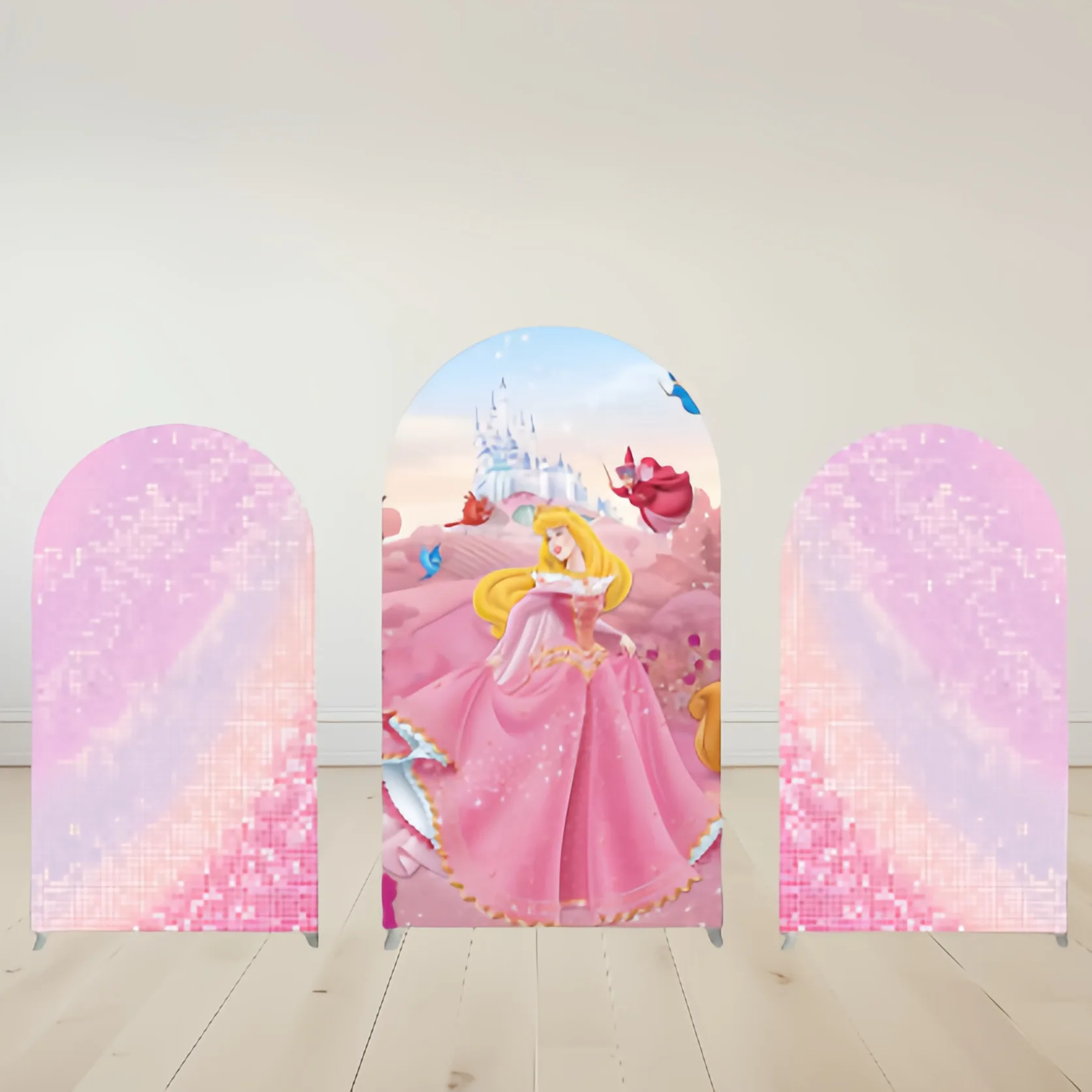 Aurora Sleeping Beauty Arch Cover Photo Backdrop Background Photography Baby Shower Princess Birthday Party Decoration Celebrate