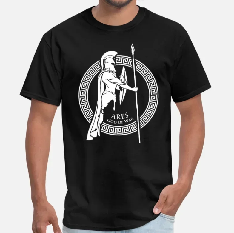 

Ancient Greece History Greek Myth God of War Ares T-Shirt 100% Cotton O-Neck Summer Short Sleeve Casual Mens T-shirt Size S-3XL