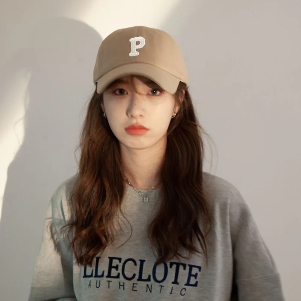 P Letter Embroidery Couple Baseball Cap Trend Street Hip Hop Gorras Trucker Hat Anti-Sun Outing Fishing Cap Casual Golf Cap