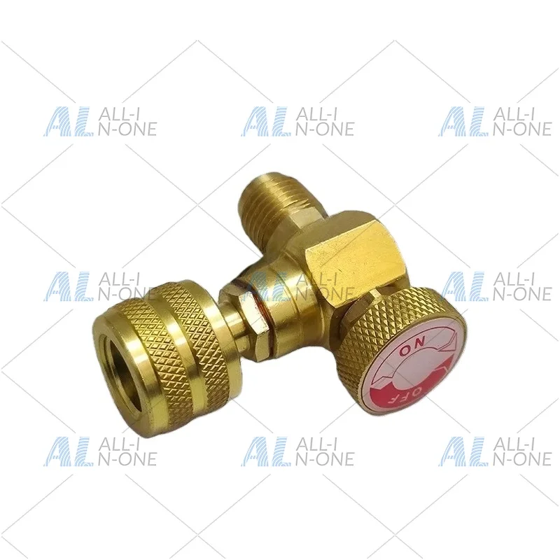 90-Degree Air Conditioner Refrigerant Refill Safety Valve R32/R410 Refrigerant Adapter Refill Valve