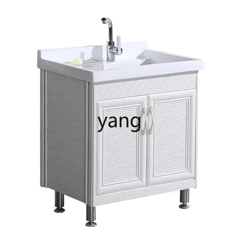 

CX Ceramic Laundry Pool Space Aluminum Laundry Cabinet Balcony Ultra Deep Laundry Basin Sink