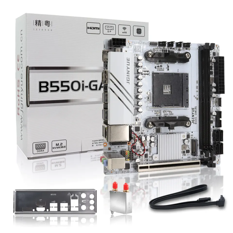 JGINYUE AMD B550 AM4 mini ITX マザーボードは、Ryzen R5 4000/5000