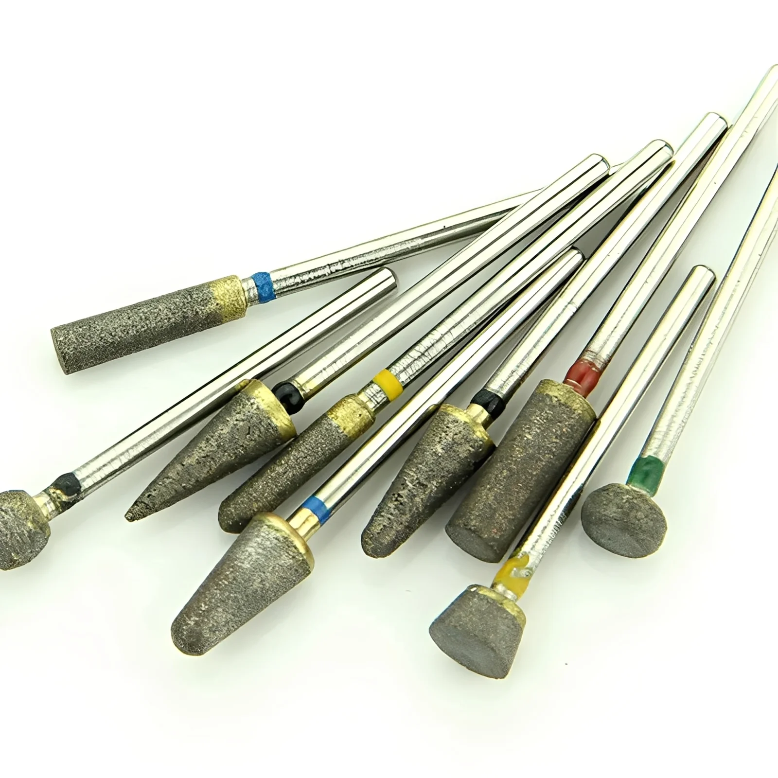 10PK أزيز مختبر الماس الملبد، خشنة لطحن جسور التيجان المعدنية، قبضة الأسنان #6