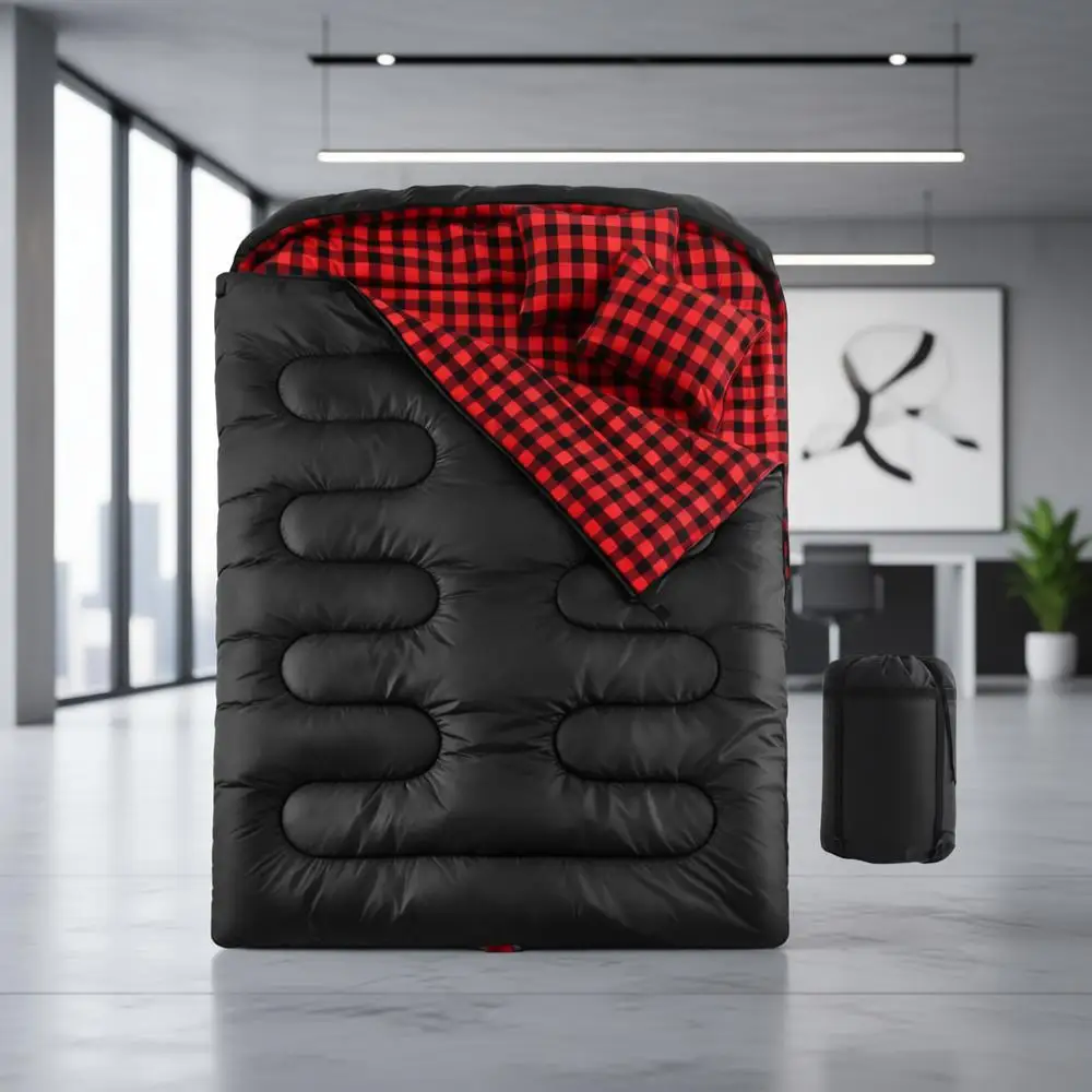 

Double or Queen Size Waterproof, Lightweight Sleeping Bag for 2, Suitable for 3 Seasons, Ideal for Camping, Hiking, Backpacking