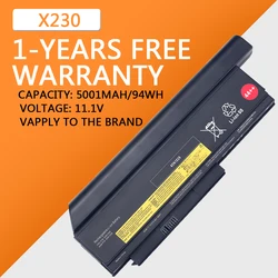 X230สำหรับ Lenovo ใหม่แบตเตอรี่แล็ปท็อป ThinkPad X220I X230I 0A36307 42T4940 45N1023 45N1022 0A36281