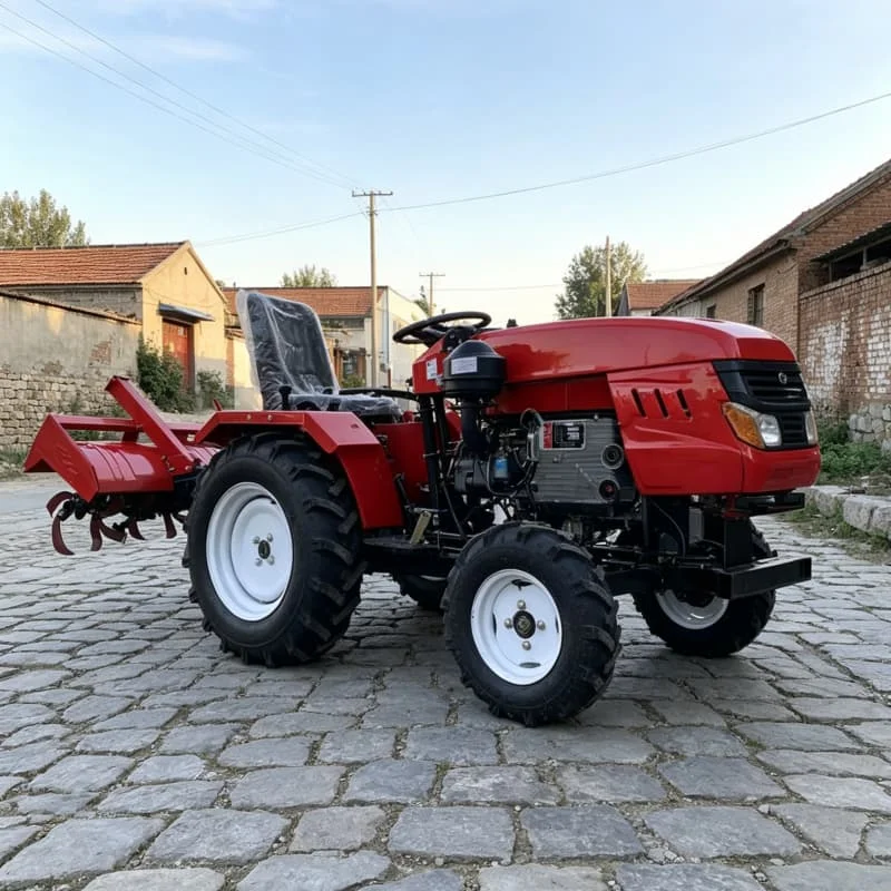 Customized Bestselling tractor rotary tiller, four-wheel high-power rotary tiller, efficient wheeled farm ploughing machine
