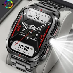 Luxury Military Man Smart Watch 3D UI Wireless BT Call Fitness Hours 3ATM Waterproof Sports Smartwatch for Men IOS Android 2025