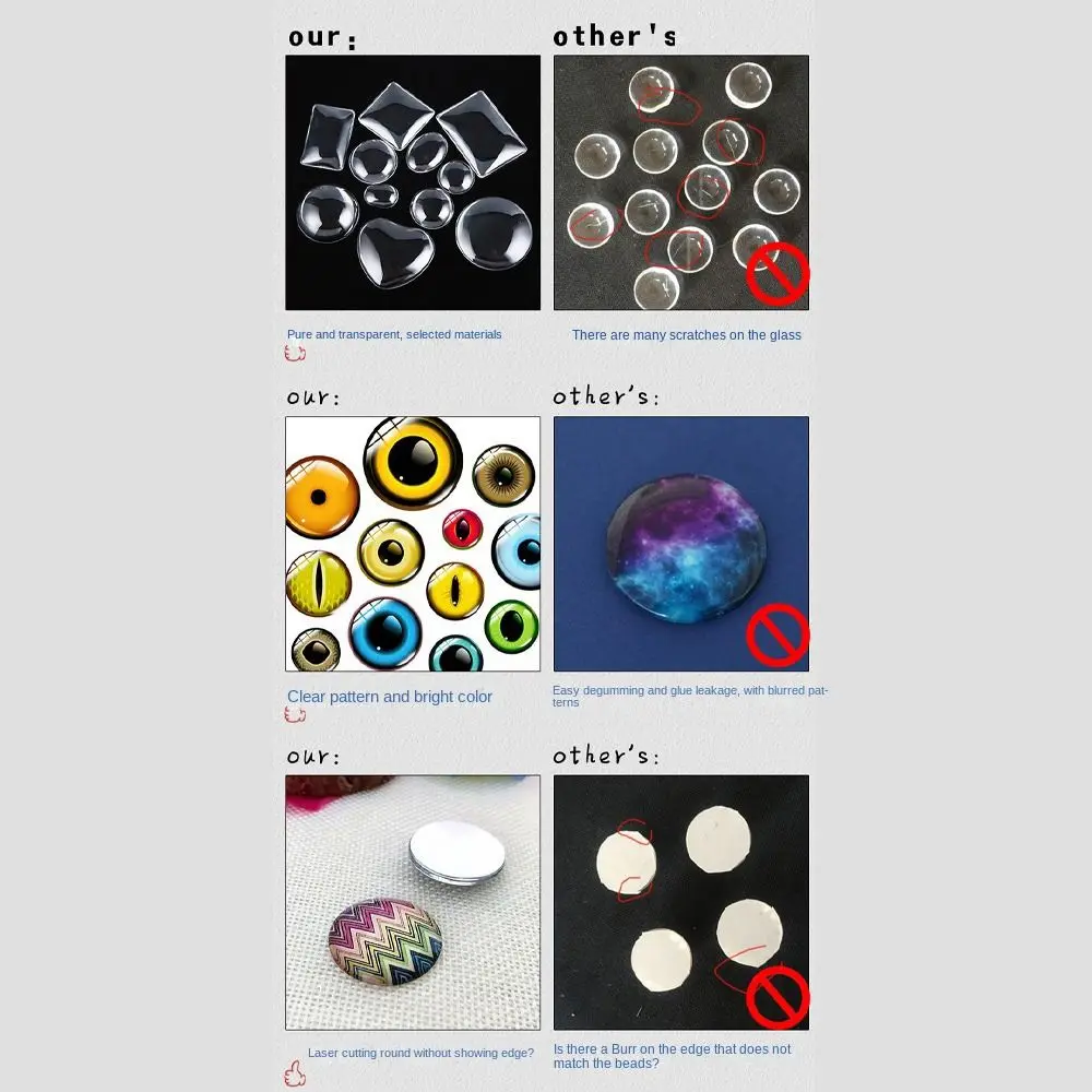 20pcs/10pairs High Quality 6mm-40mm Eyes Crafts Eyes Crystal Plastic Puppet Crystal Eyes Glitter Crystal Eyes DIY Accessories