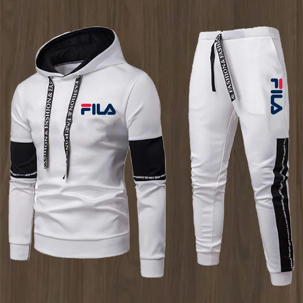 

2024 spring/summer men's high-quality hooded sweatshirt and sweatpants two-piece set, suitable for outdoor running