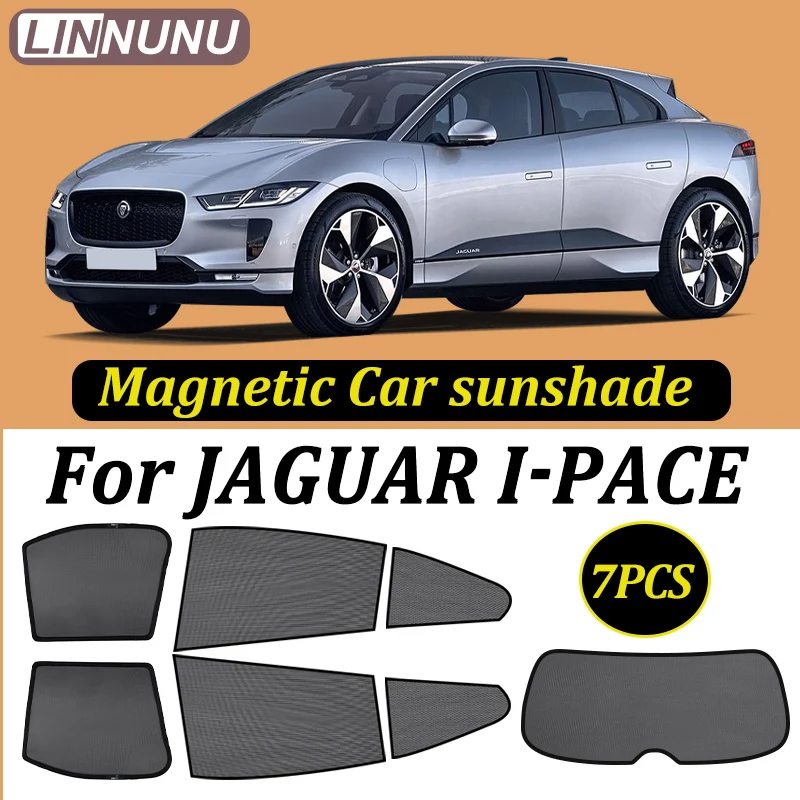 

LINNUNU для Jaguar I-pace 2018-2025, магнитный автомобильный солнцезащитный козырек, занавеска на лобовое стекло, солнцезащитный козырек на боковое окно, аксессуары для защиты от ультрафиолета