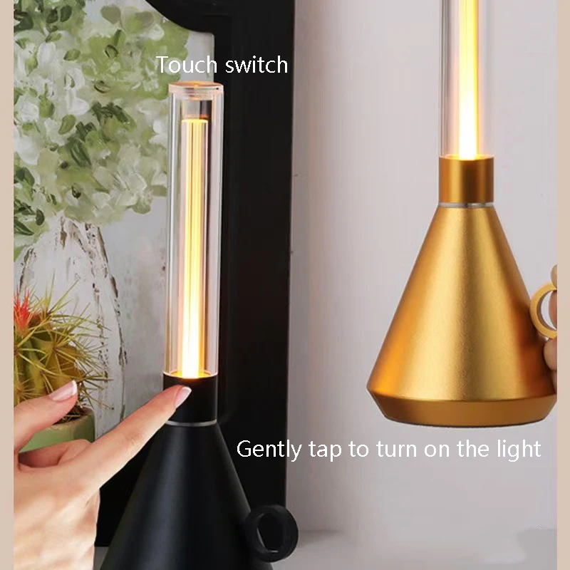 Portable lantern rechargeable desk lamp bar café dining table decorative LED night light bedside lamp