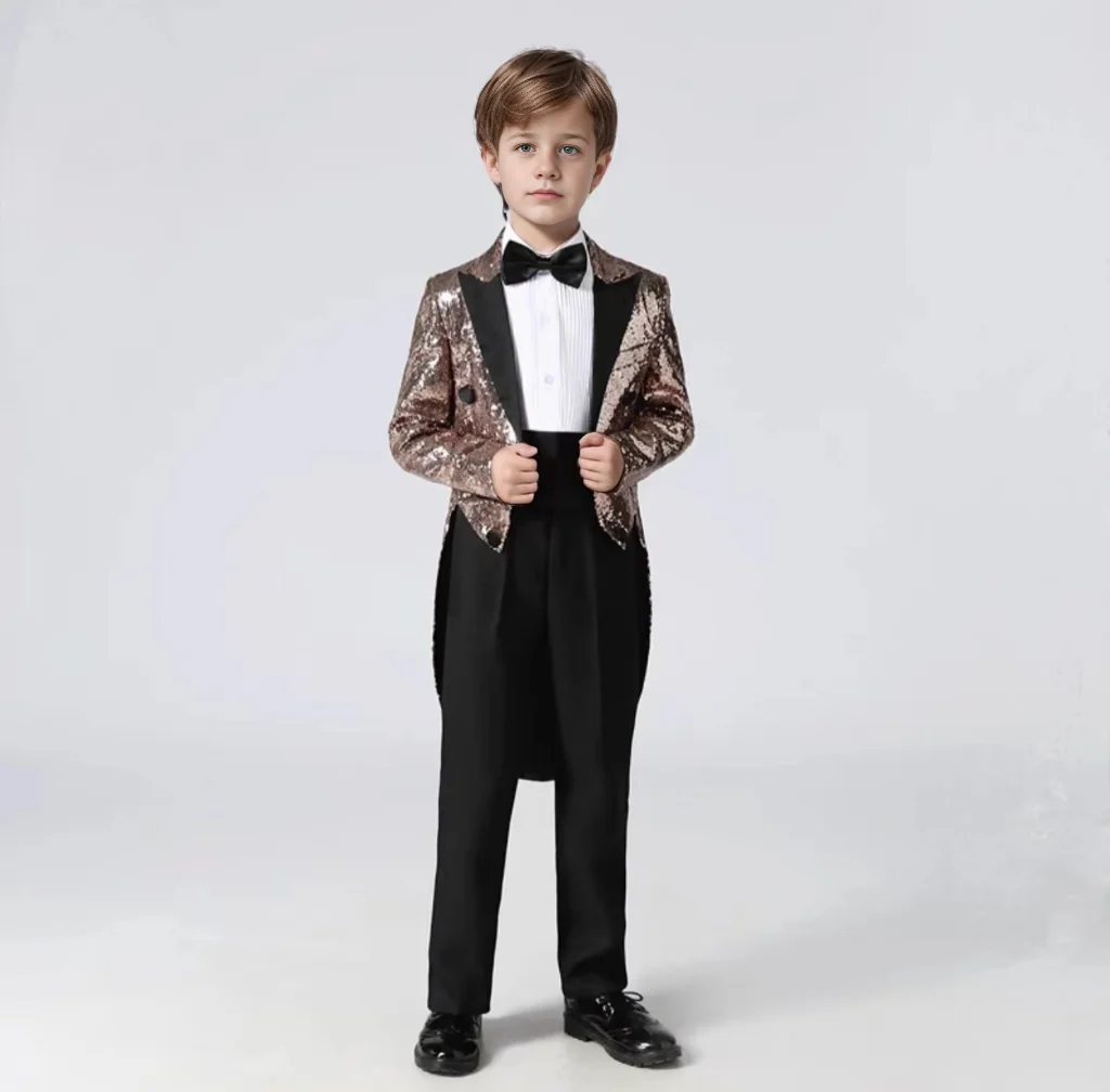 Boy Suit Colorful Blazer Pant Sets 2 Piece Handsome Birthday Dress  Prom Evening Party Stage Performance Costumes High Quality