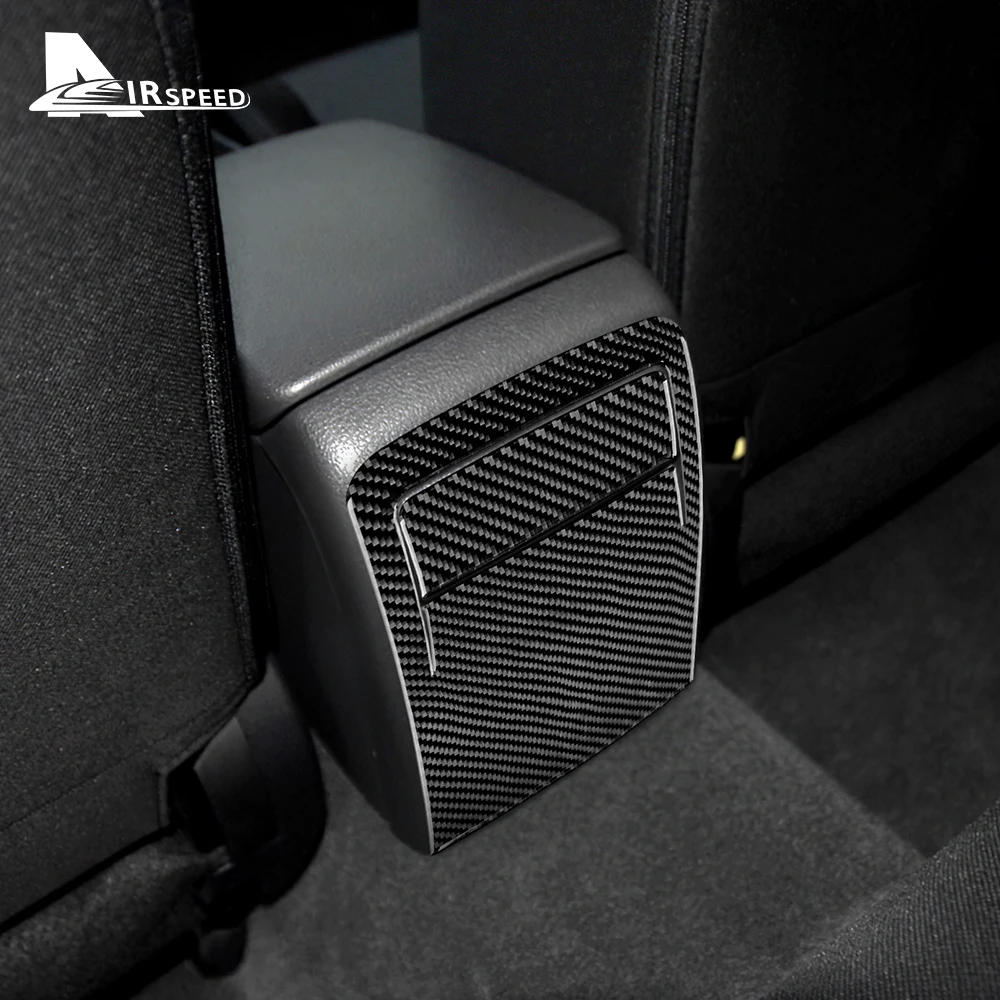 

Car Rear Center Console Trim Soft Carbon Fiber Sticker for Subaru Impreza 2009-2011 Real 3D Armrest Interior Accessories Kit