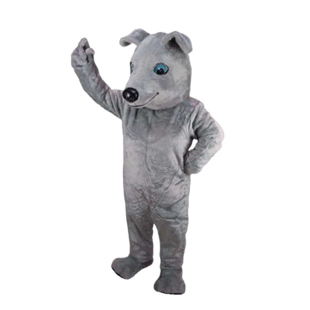 Windhund-Maskottchen-Kostüm, grauer Hund, Maskottchen-Outfit, Anzug, Kostüm, Karneval, Party, Cosplay, Kostüme SW746