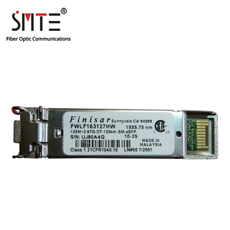 

Finisar FWLF163127HW 1555.75NM 125M-2.67G-D7-120KM-SM-ESFP Fiber Optical Module