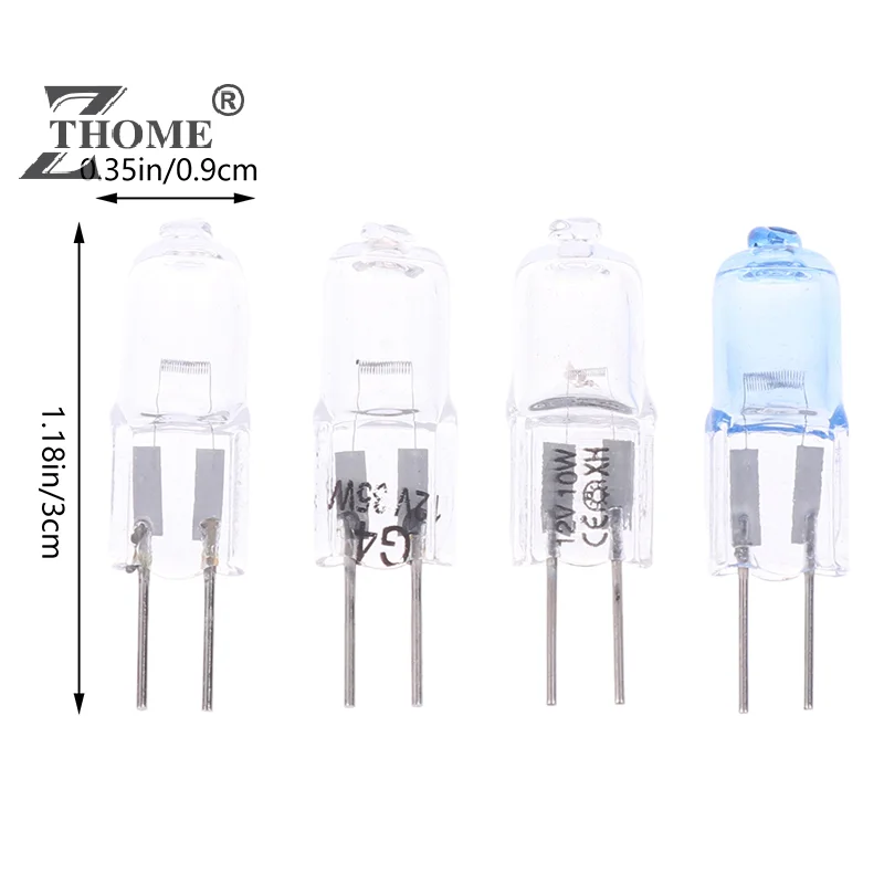 

10Pcs G4 Halogen Bulb 10V 20W 35W 12V G4 Halogen Bulbs Light JC Bi-Pin LED Lamp Warm White Replace LED Lamp