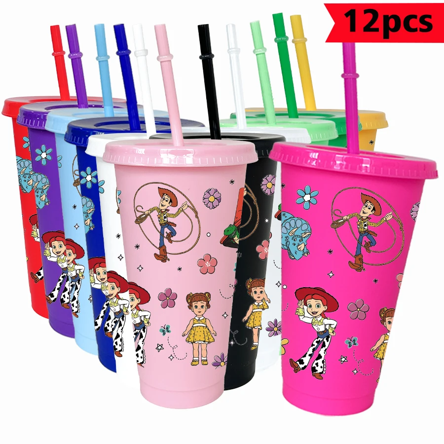 

Джинсовый стакан «История игрушек Диснея», 26 унций, цветной пластиковый стакан, посуда для питья на день рождения, кружка для сока, кофе