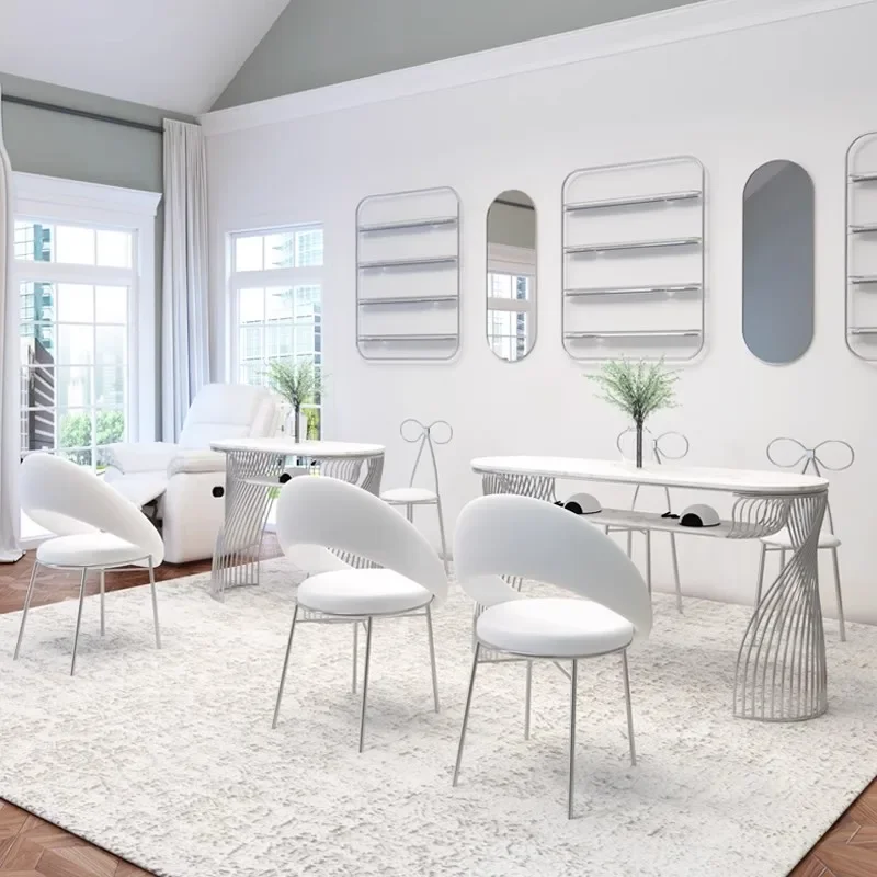 

Light Luxury Nail Desk Nordic Modern Design Organizer Manicure Table High Quality Minimalist Tavolo Per Unghie Salon Furniture