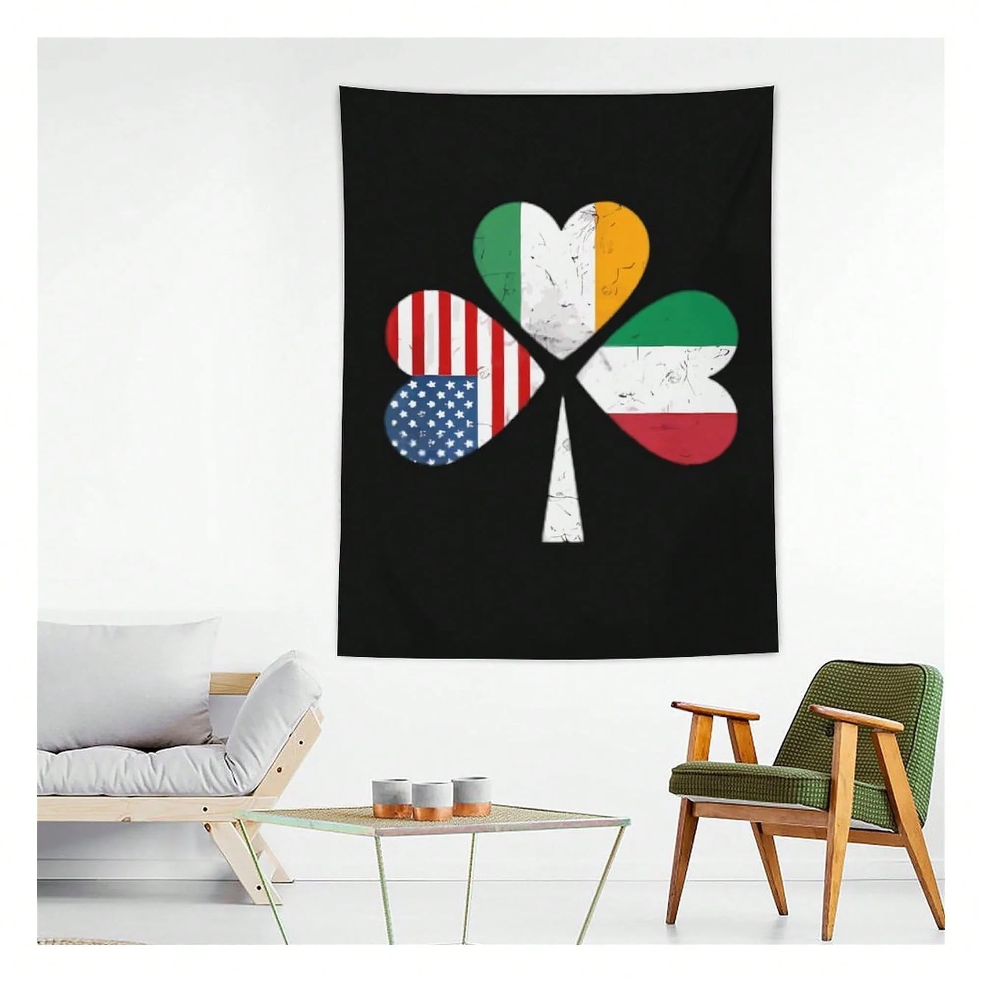 

Ирландский клевер, несколько размеров гобелена, дизайн, теплый декор, полиэстер, домашнее использование, уютная эстетика