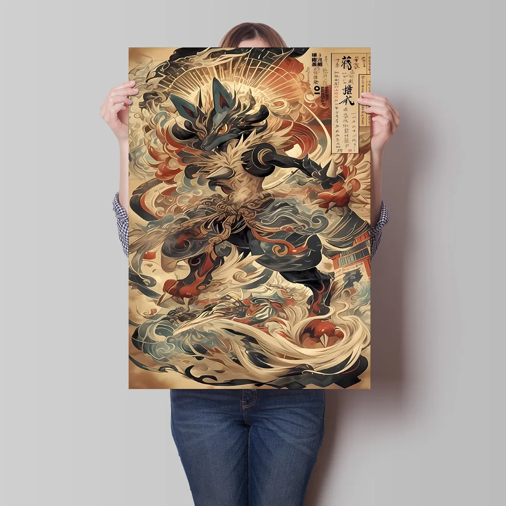 1PC frameless, Paintings High Quality Pokemon Arcanine Pikachu Wall Painting with Unique Designs and Gorgeous Colors Addin - view 4