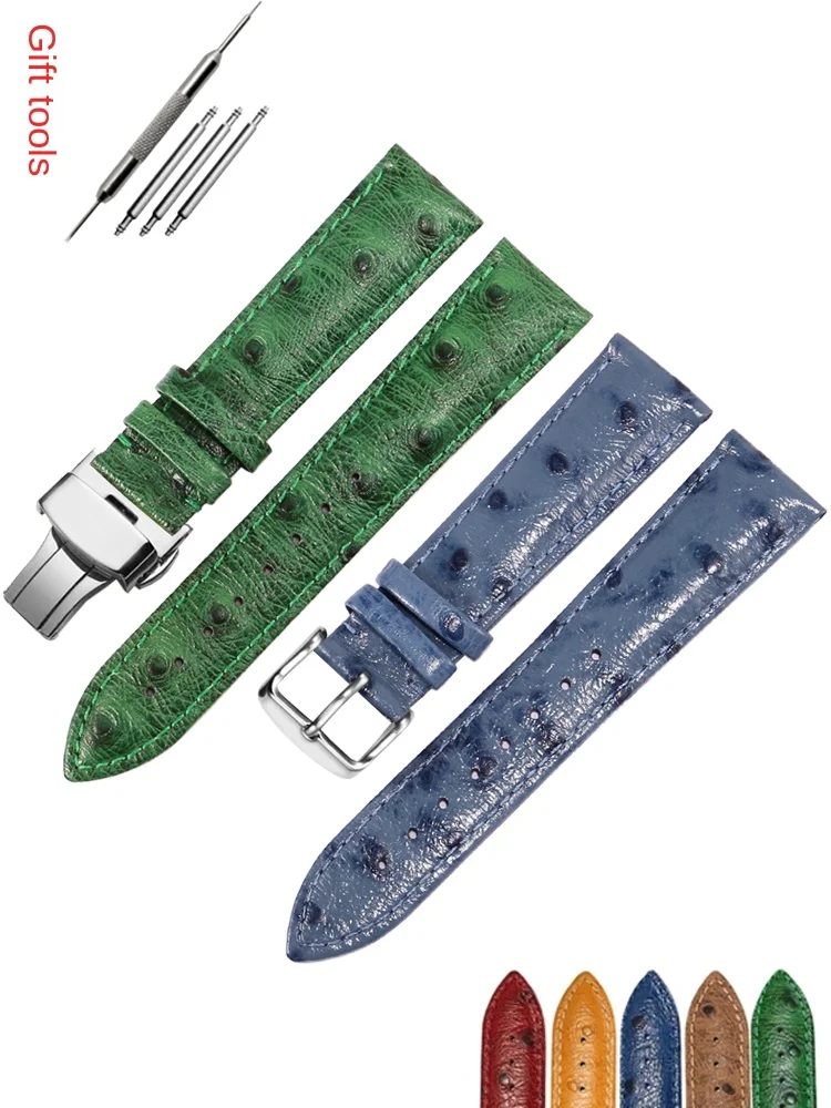 

Universal Ostrich Pattern Genuine Leather Watch Strap For Men And Women 12/13/14/15/16/17/18/19/20/21/22/23/24mm