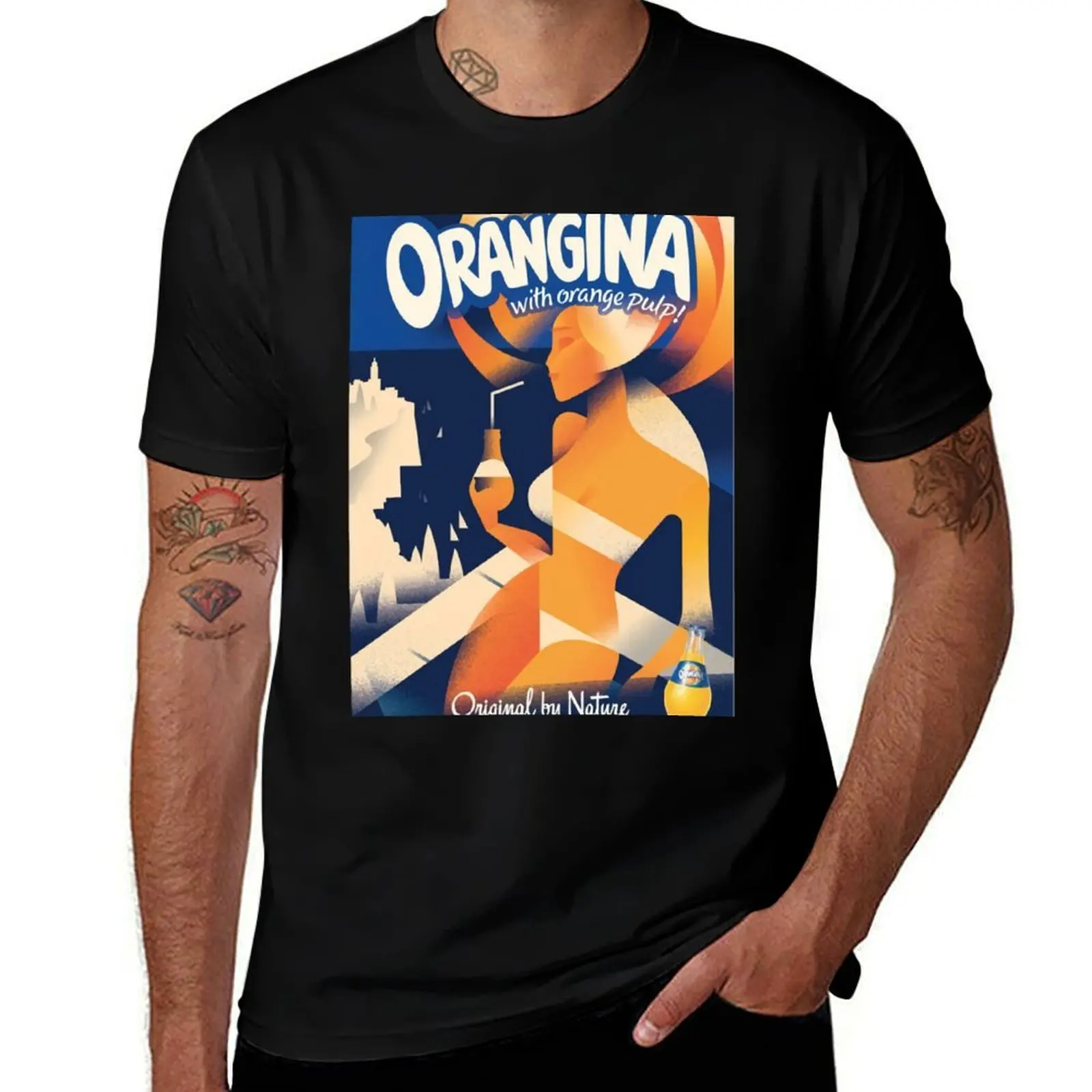 Bikini shirts t brand T-Shirt g for Cocktail men cotton Orangina 100% men shirt Poster luxury t man