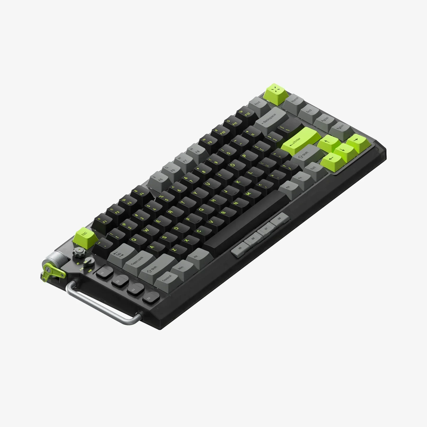 Nuthy Field75 Keyboard Mekanikal Gamer, 3Mode 2.4G USB Bluetooth 83 tombol Keyboard nirkabel Keyboard Gaming hot-swap tombol PBT