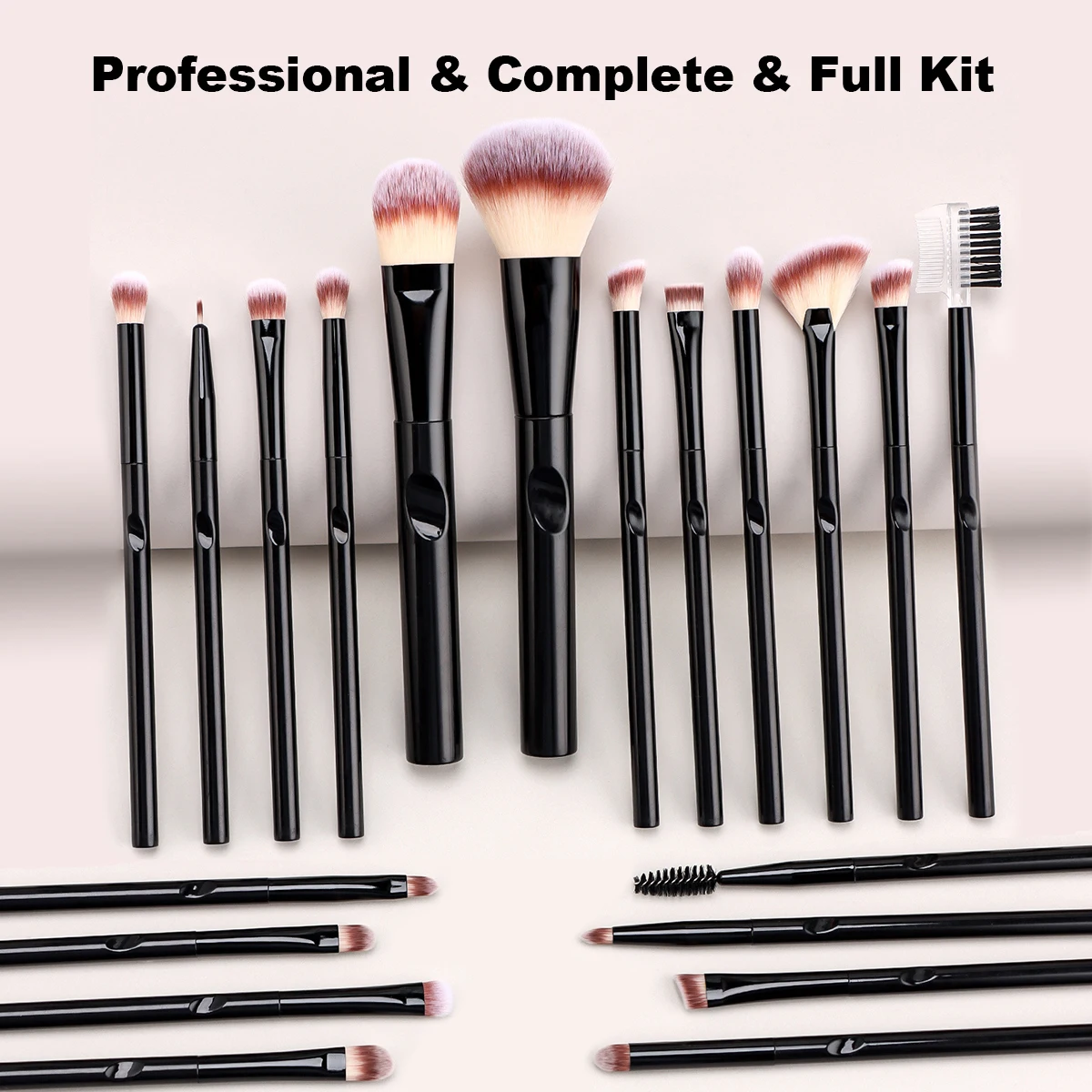 

20 Pcs Makeup Brush Set with Cosmetic Bag, Portable Professional Foundation Eye Lip Face Makeup Brushes Kit,Makeup Tools