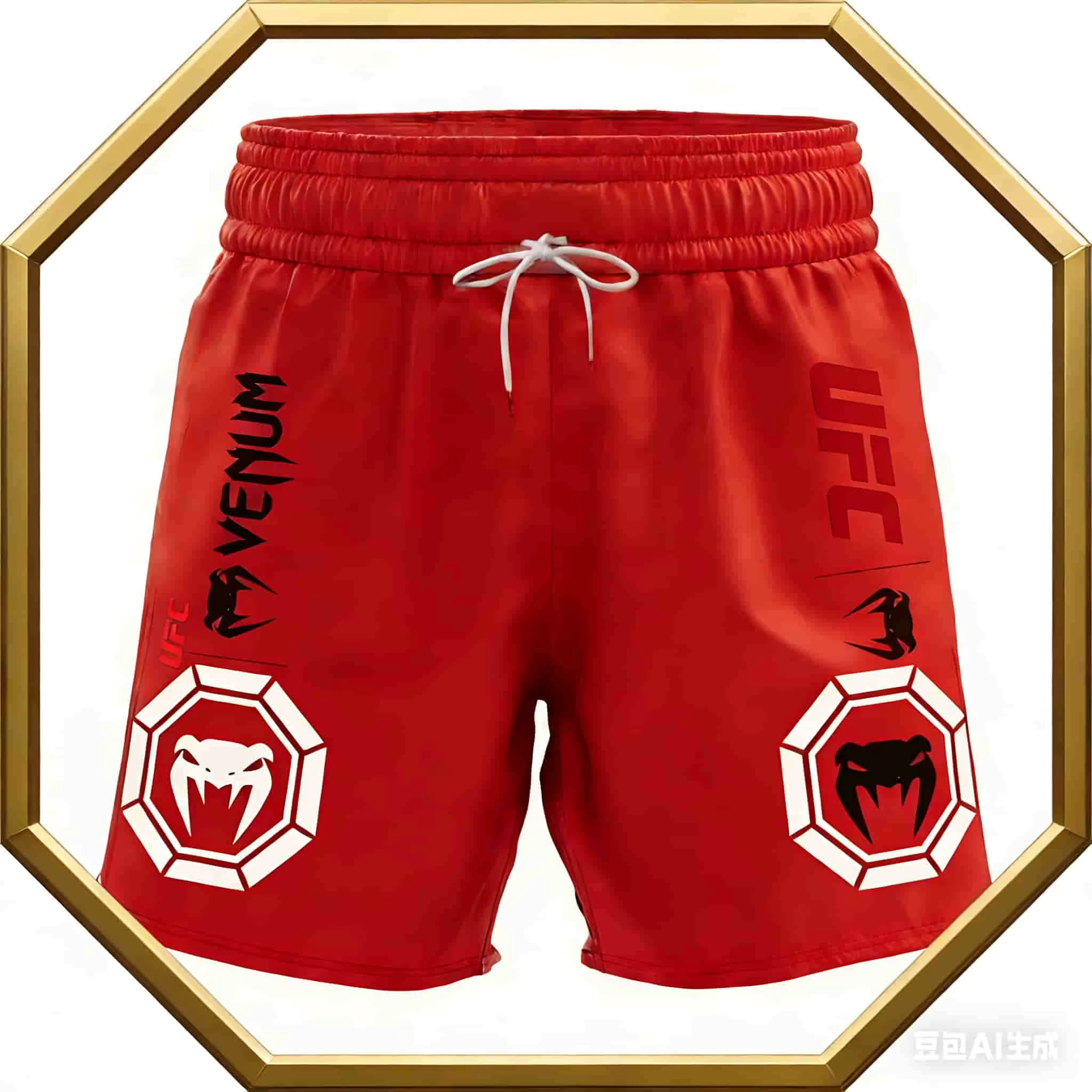 

UFC's New Men's and Women's Boxing Training Competition Fashionable 3D Printed Shorts, Quick Drying Sports Casual Shorts