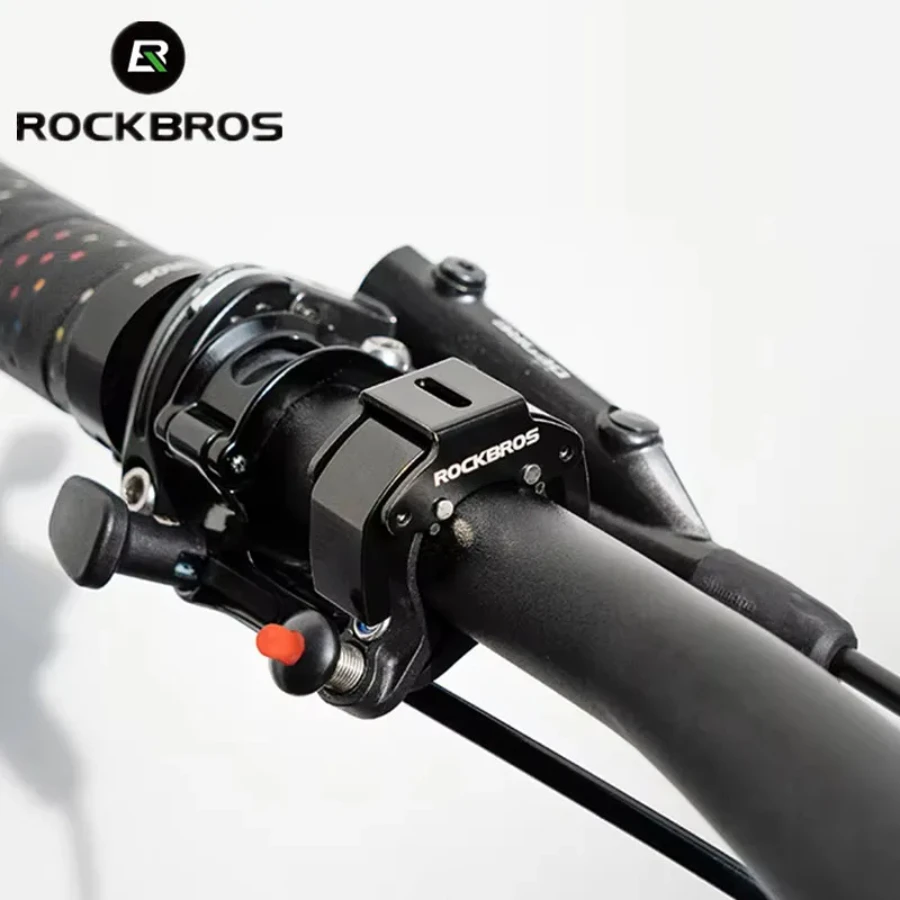 

ROCKBROS Cycling Bell Classical Stainless Black Red Horn Bicycle Handlebar Bell Horn Crisp Sound Bike Horn Bells Accessories