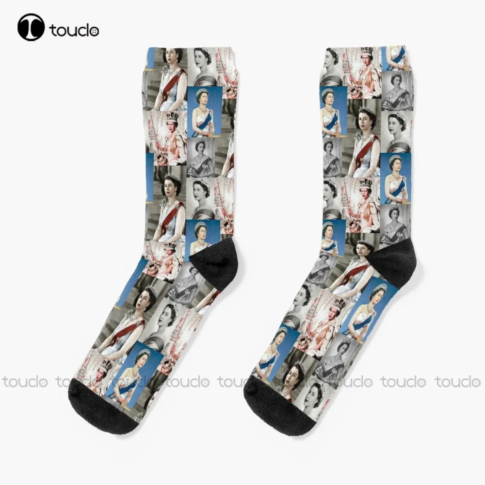 Queen Elizabeth Ii Young Socks Custom Socks 360° Digital Print Street Skateboard Socks Unisex Adult Creative Funny Socks New Art