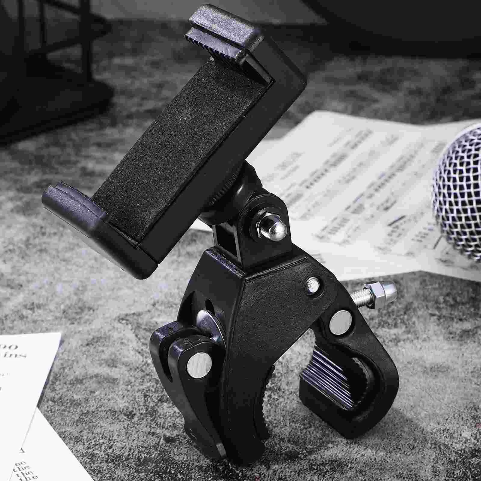 Clamp Microphone Stand 180° Rotation (1 Bicycle Clip + Mobile Guitar Head Cell Holder Music Holders for Your Car