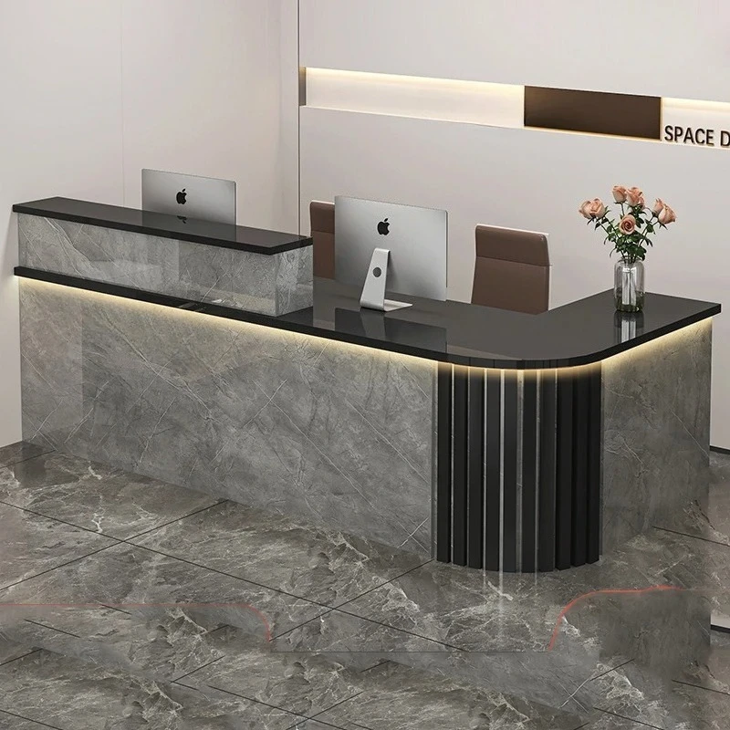 Glamour Bar Counter Simple Senior Unique Salon Reception Desk Luxury Classic Mostrador Negocio Commercial Furniture