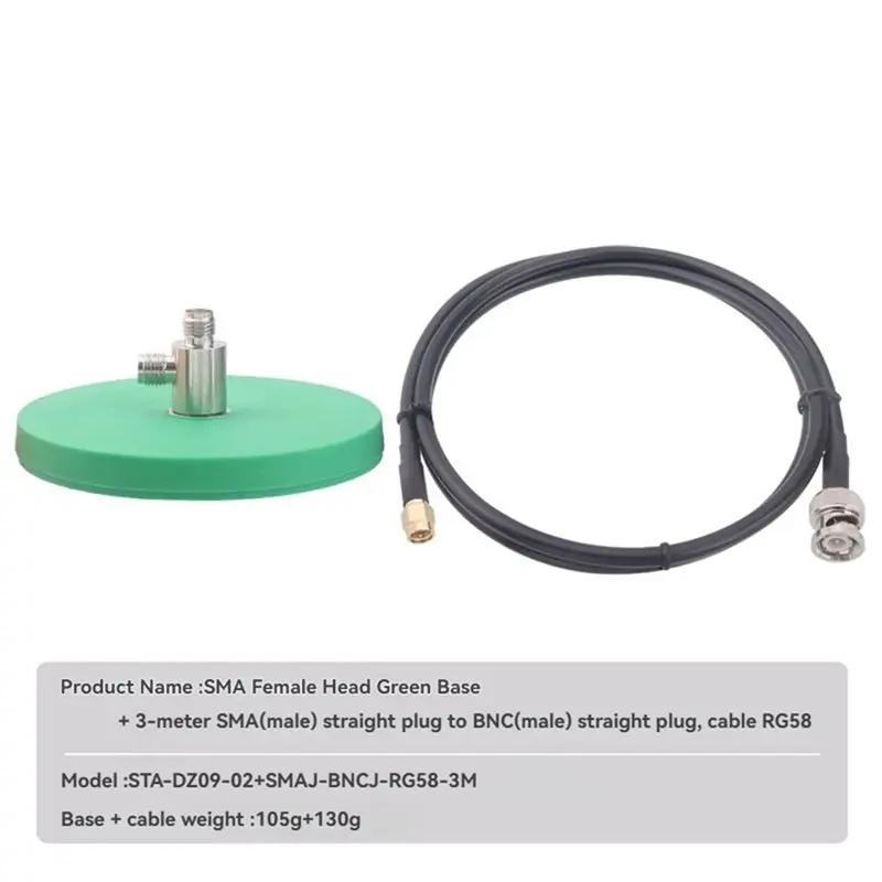 Hot-Walkie-Talkie/Vehicle Antenna Magnetic Mount SMA Male To BNC Male 3-Meter RG58 Coaxial Extension Cable B