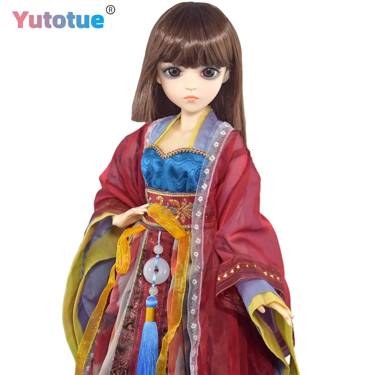 

YUTOTUE 60cm Height Girl Doll Long Wigs Handmade Ancient Clothing Full Set 1/3 BJD Doll Toy Lifelike