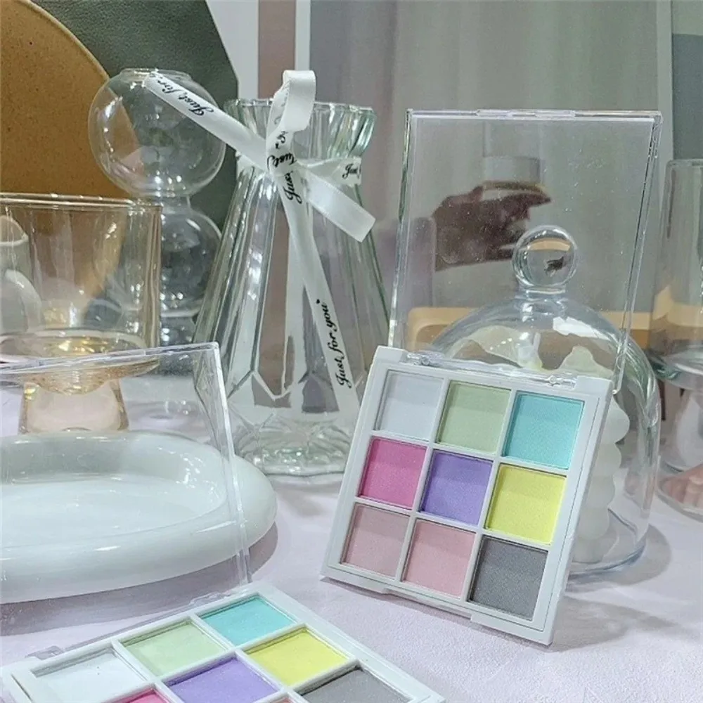 Polveri per unghie solide da 9 colori Set di palette di polveri solide al neon magico Polvere Ombre per unghie Design sfumato Glitter per manicure