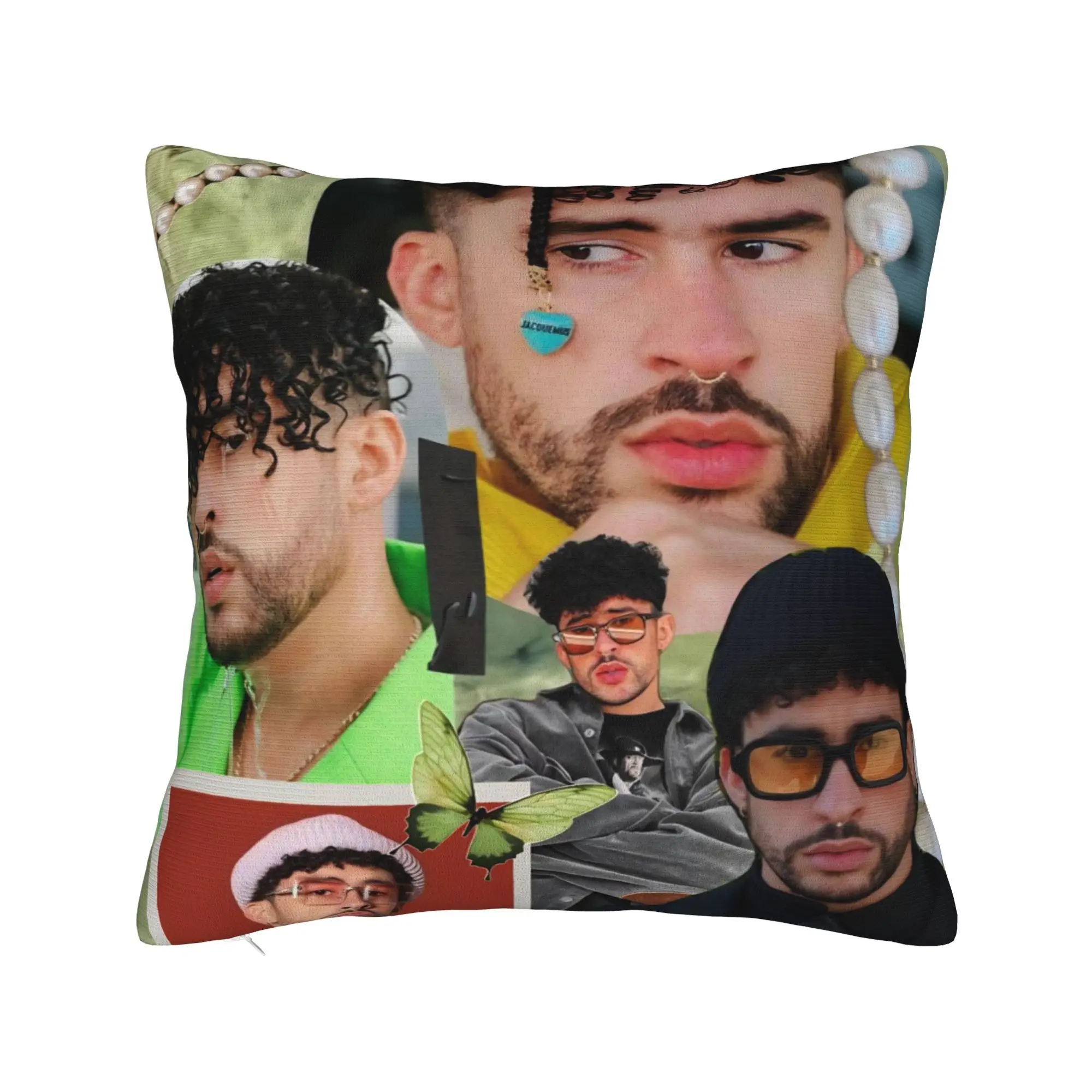 Decorative Pillow Covers Bad Bunny DTMF Tour 2026 Stuff Home  Throw Pillow Case Cover Square Multi Size