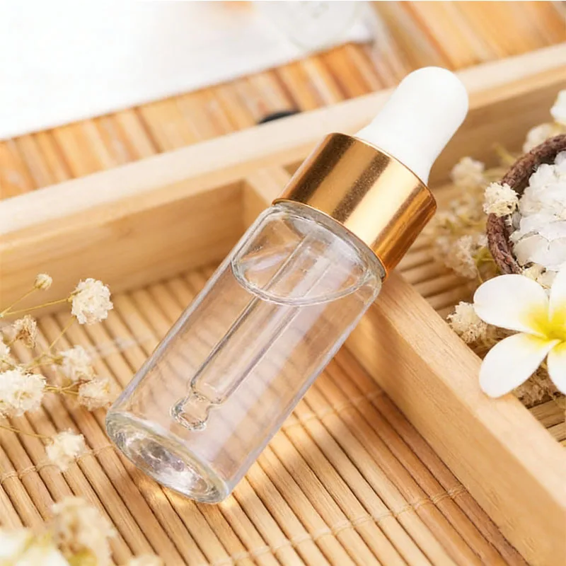 

50Pcs 1ml-5ml Clear/Amber Mini Glass Dropper Bottles Small Perfume Sample Vials Travel Refillable Essential Oil Liquid Container