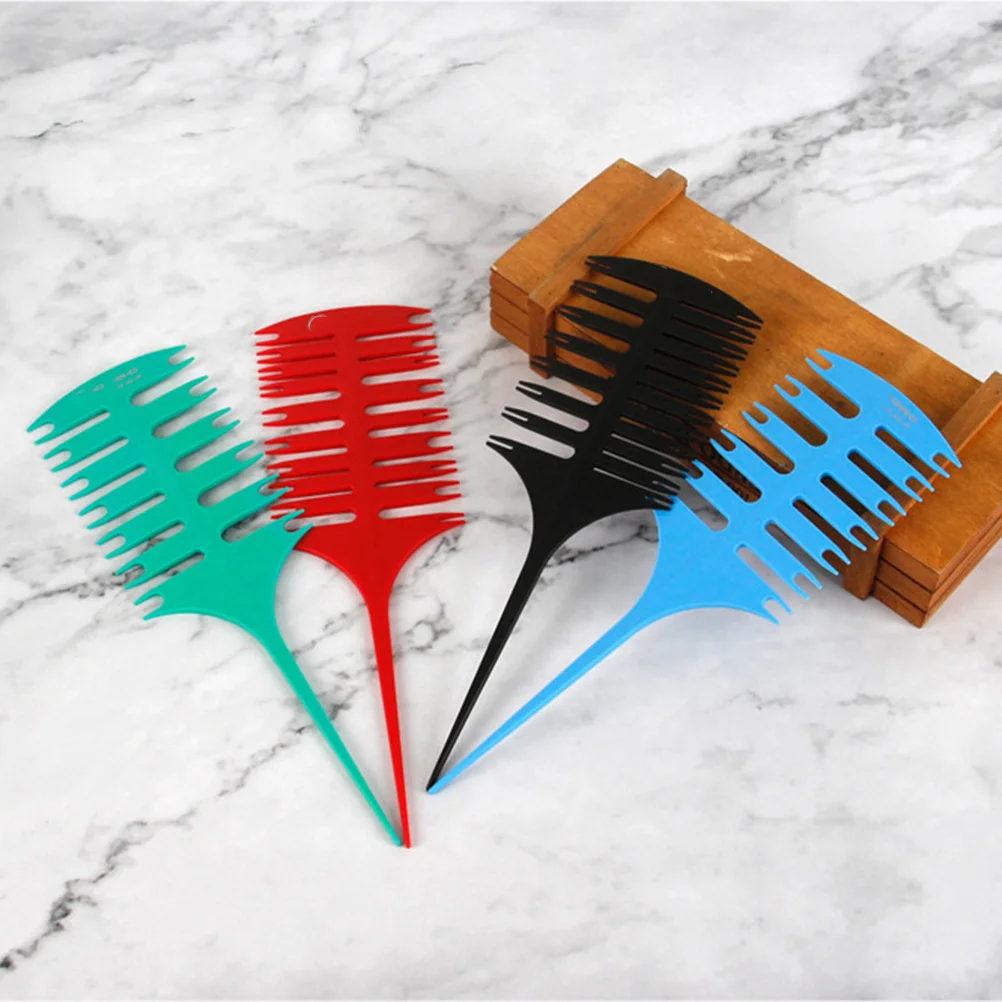 

4 шт., расческа для окрашивания волос, профессиональный двухсторонний парикмахерский инструмент, быстросохнущая, практичная расческа для краски для волос для использования в салоне